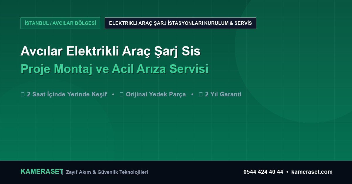 Avcılar Elektrikli Araç Şarj Sistemleri: Proje Montajı ve Arıza Servisi — Güvenlik Sistemleri Rehberi
