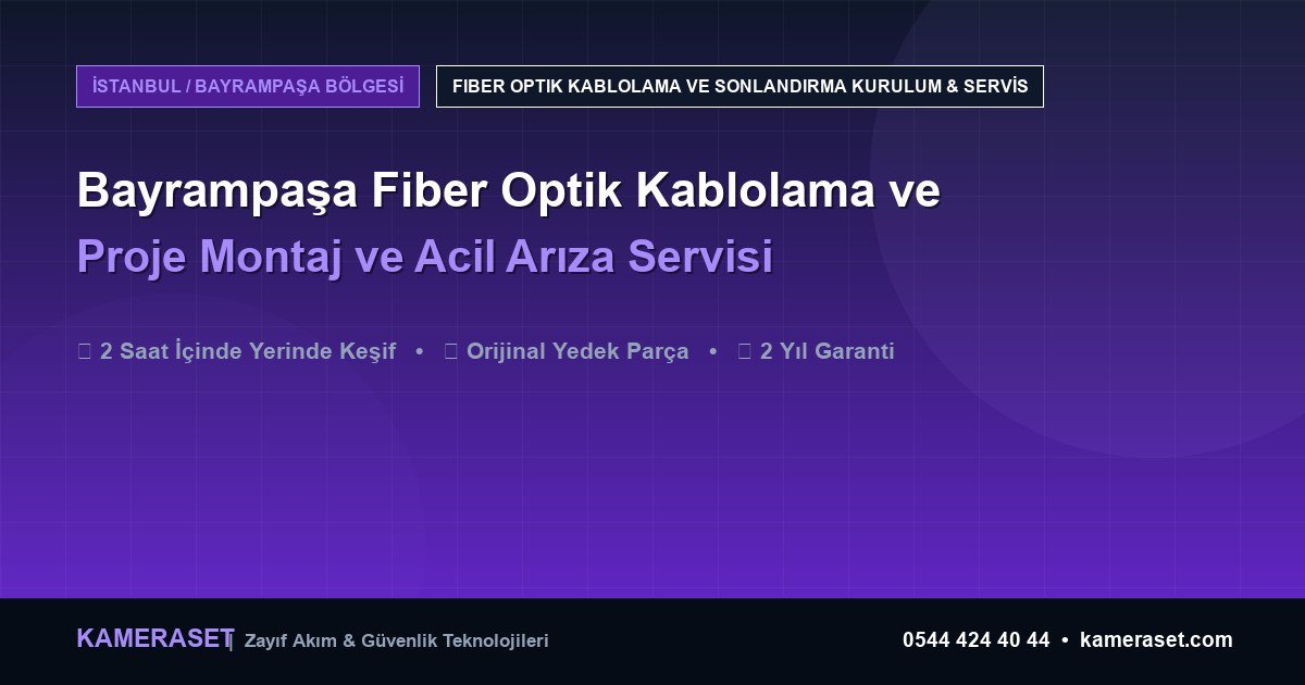 Bayrampaşa Fiber Optik Kablolama ve Sonlandırma: Proje Montajı ve Arıza Servisi — Güvenlik Sistemleri Rehberi