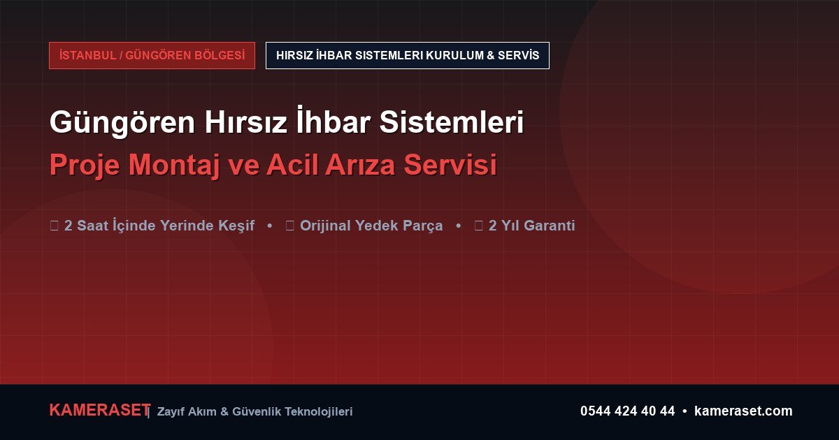 Güngören Hırsız İhbar Sistemleri: Proje Montajı ve Arıza Servisi — Güvenlik Sistemleri Rehberi