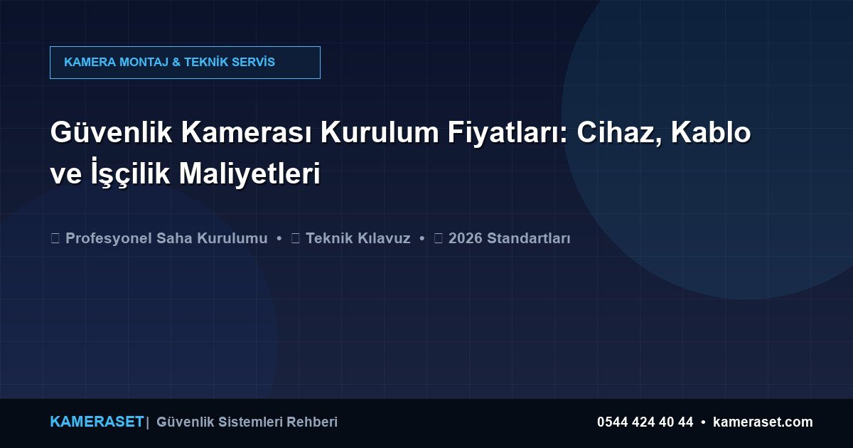 Güvenlik Kamerası Kurulum Fiyatları: Cihaz, Kablo ve İşçilik Maliyetleri — Güvenlik Sistemleri Rehberi