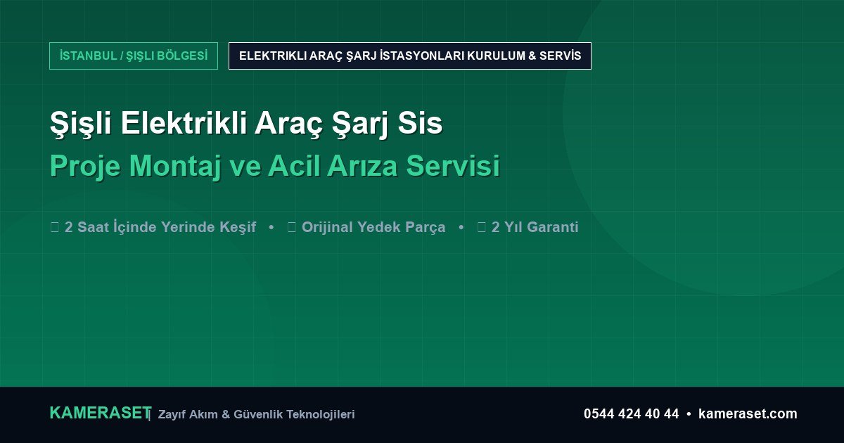 Şişli Elektrikli Araç Şarj Sistemleri: Proje Montajı ve Arıza Servisi — Güvenlik Sistemleri Rehberi