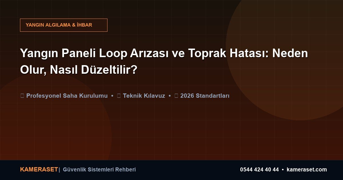 Yangın Paneli Loop Arızası ve Toprak Hatası: Neden Olur, Nasıl Düzeltilir? — Güvenlik Sistemleri Rehberi