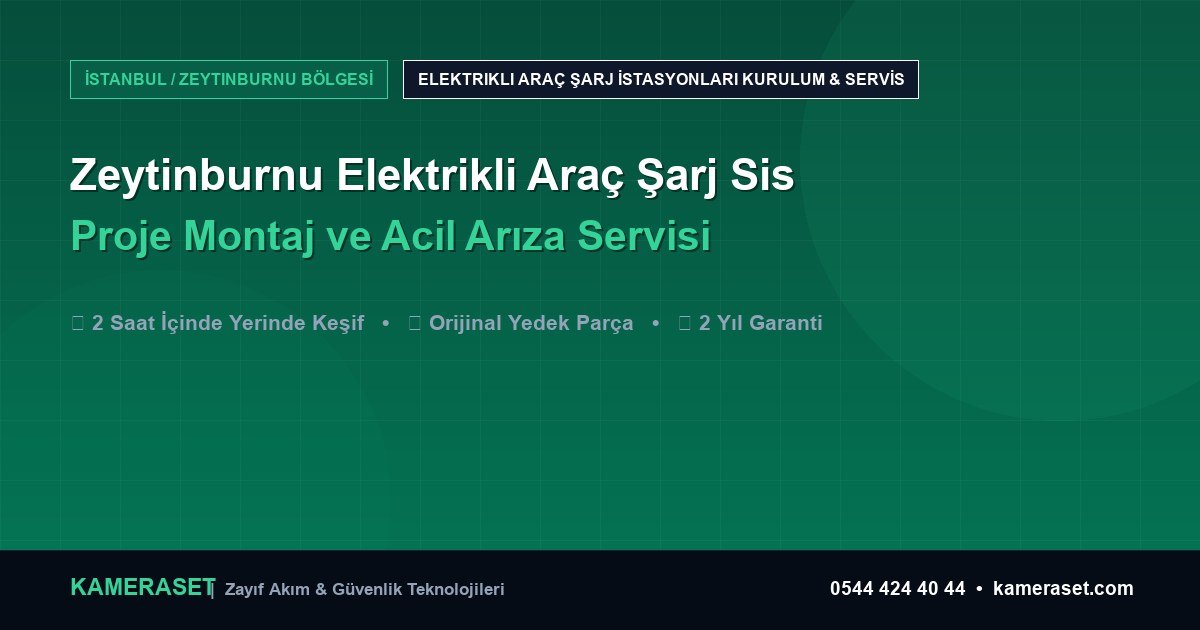 Zeytinburnu Elektrikli Araç Şarj Sistemleri: Proje Montajı ve Arıza Servisi — Güvenlik Sistemleri Rehberi
