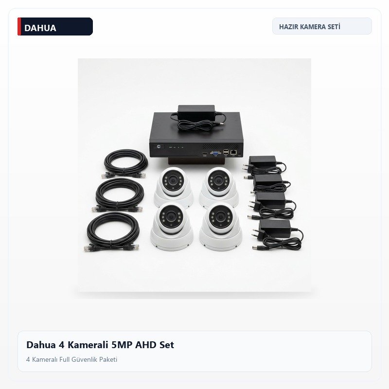 Dahua 4 Kamerali 5MP AHD Set