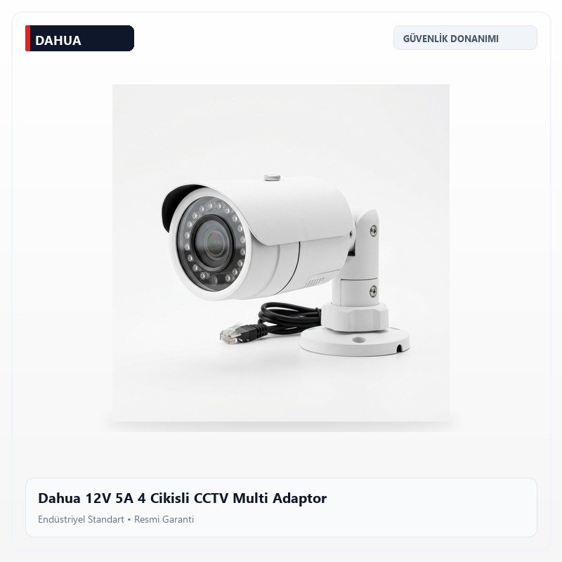 Dahua 12V 5A 4 Cikisli CCTV Multi Adaptor