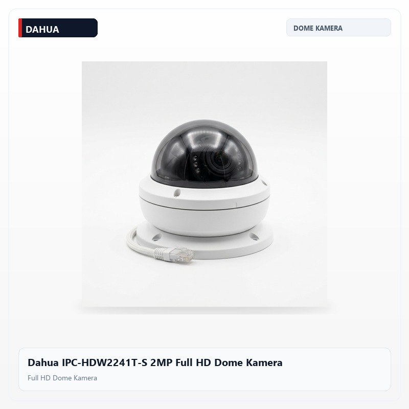 Dahua IPC-HDW2241T-S 2MP Full HD Dome Kamera