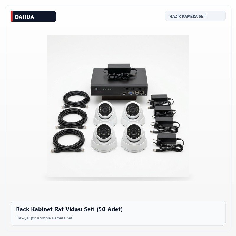 Rack Kabinet Raf Vidası Seti (50 Adet)