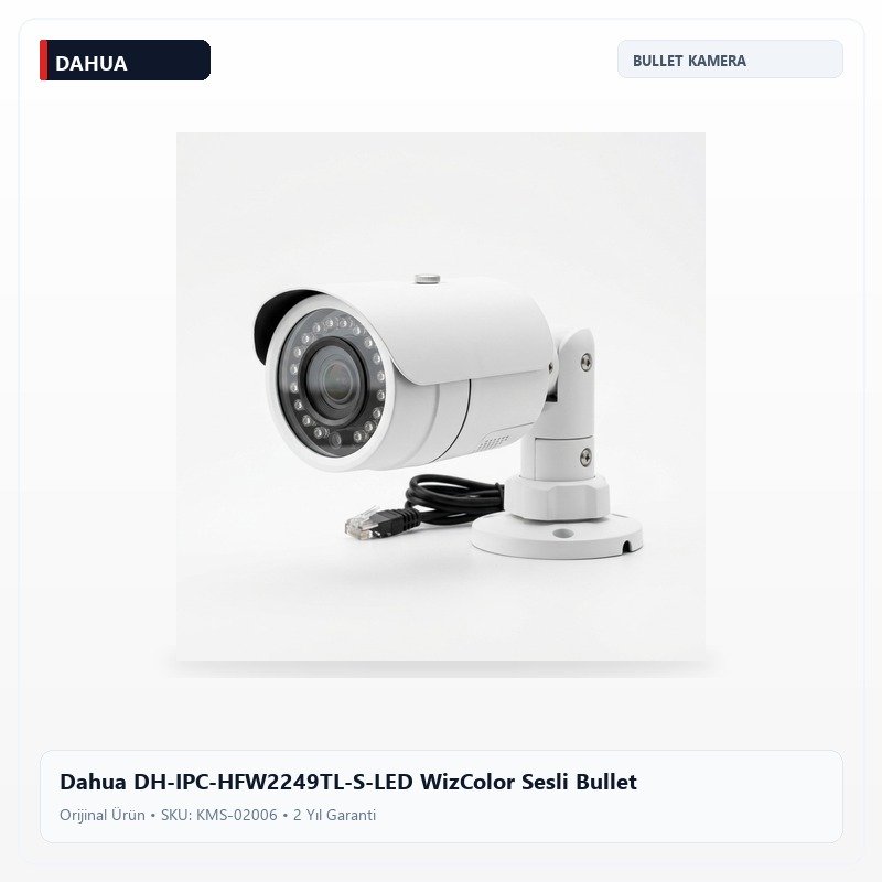 Dahua DH-IPC-HFW2249TL-S-LED WizColor Sesli Bullet
