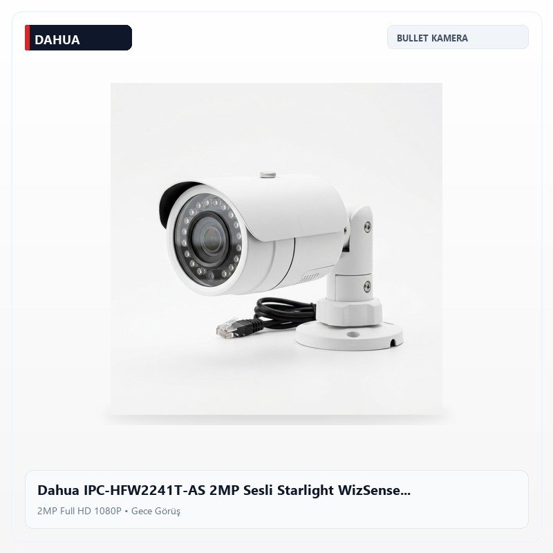 Dahua IPC-HFW2241T-AS 2MP Sesli Starlight WizSense Bullet