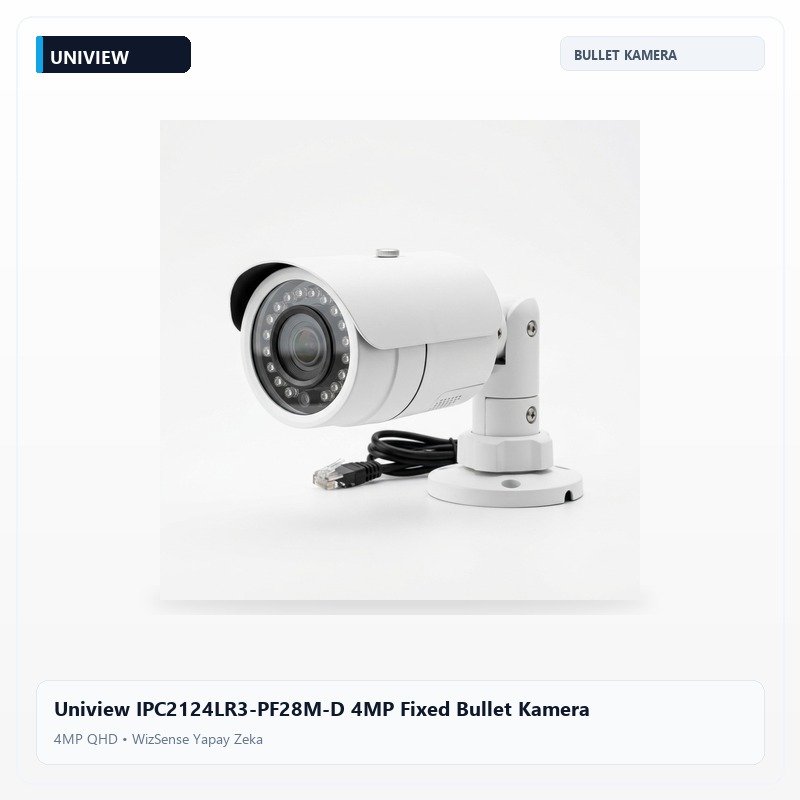 Uniview IPC2124LR3-PF28M-D 4MP Fixed Bullet Kamera