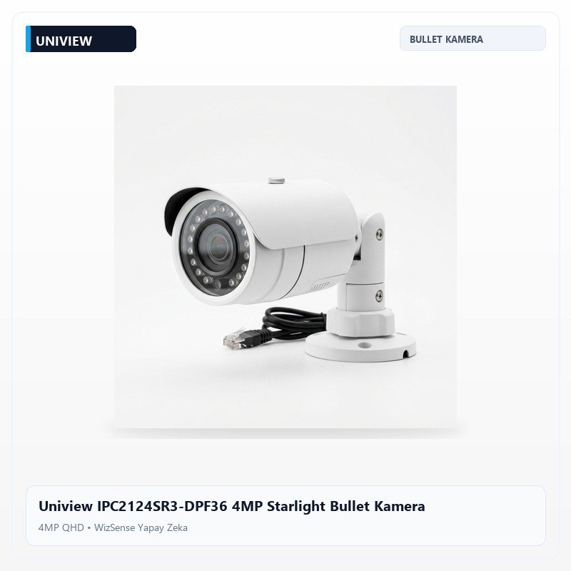 Uniview IPC2124SR3-DPF36 4MP Starlight Bullet Kamera
